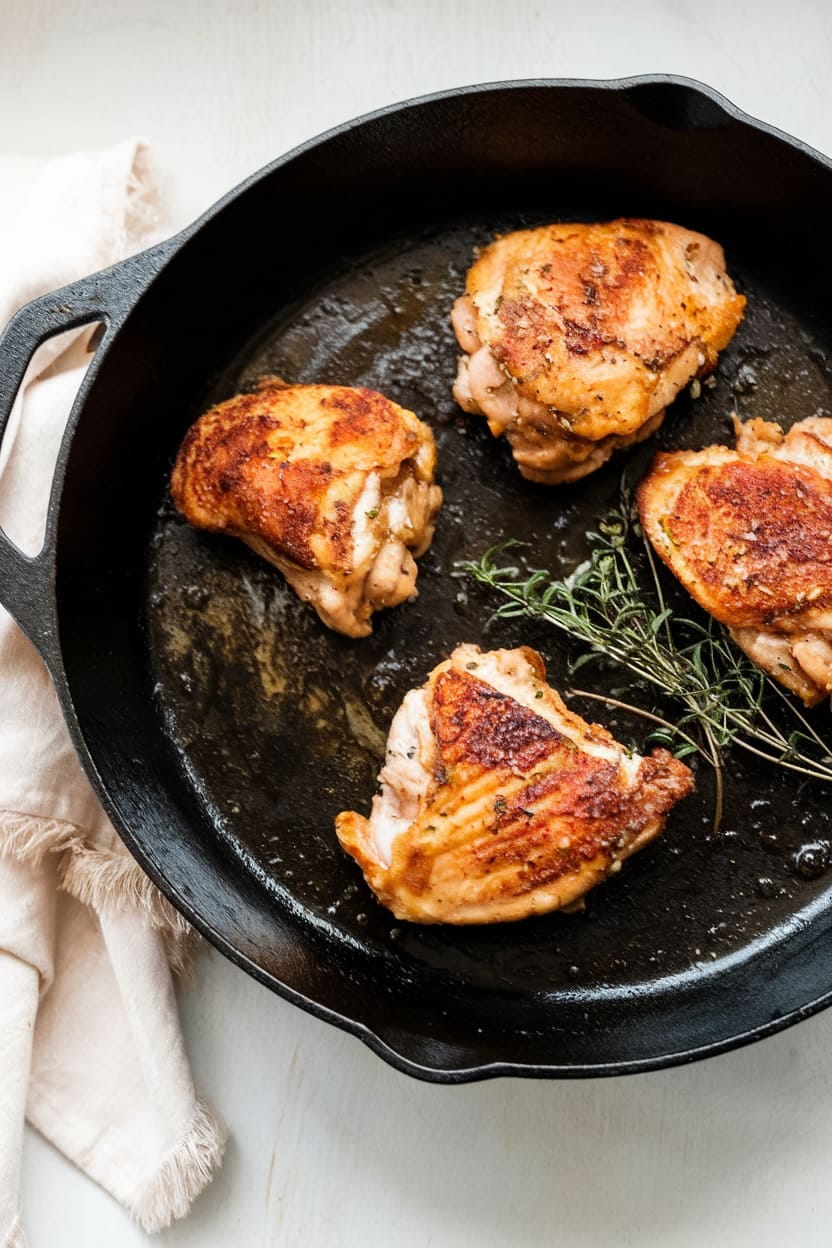 Crispy Skillet Chicken Thighs