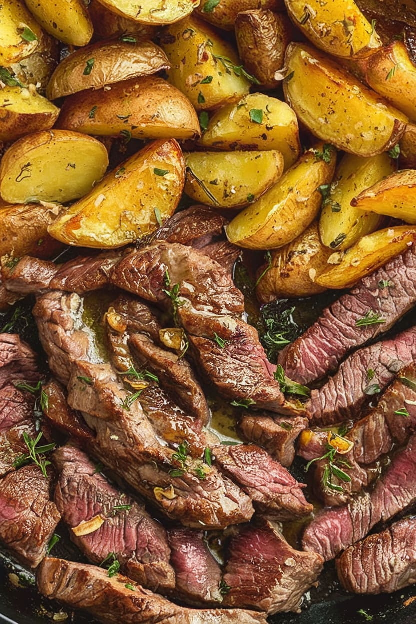 Garlic Butter Steak and Potatoes