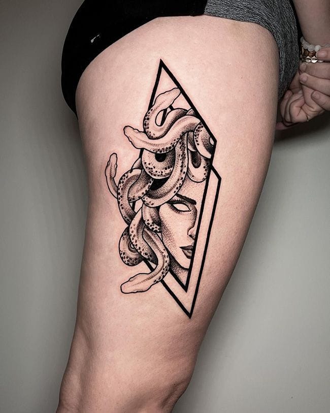 abstract medusa tattoo