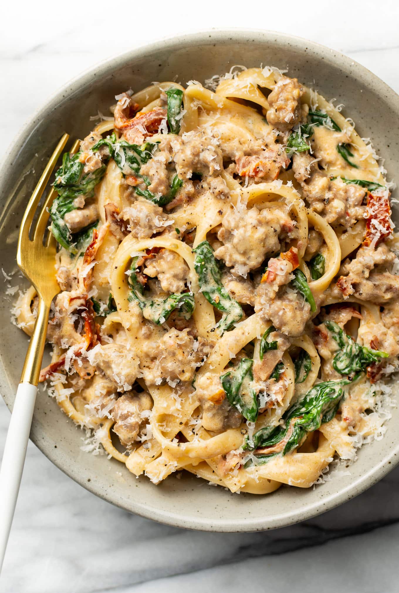 Creamy Tuscan Sausage Pasta