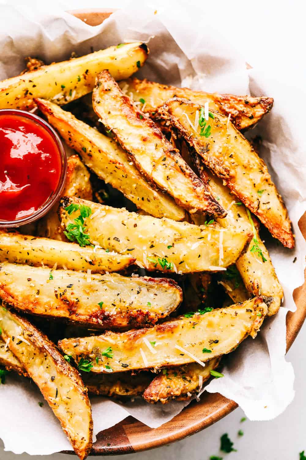 Crispy Baked Parmesan Potato Wedges