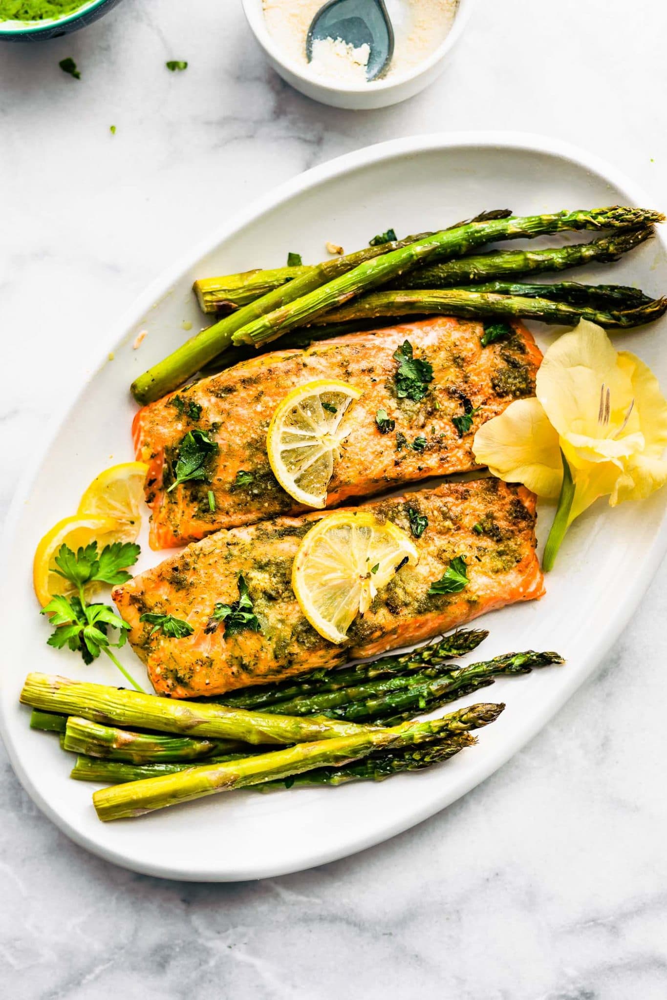 Sheet Pan Lemon-Herb Salmon with Asparagus