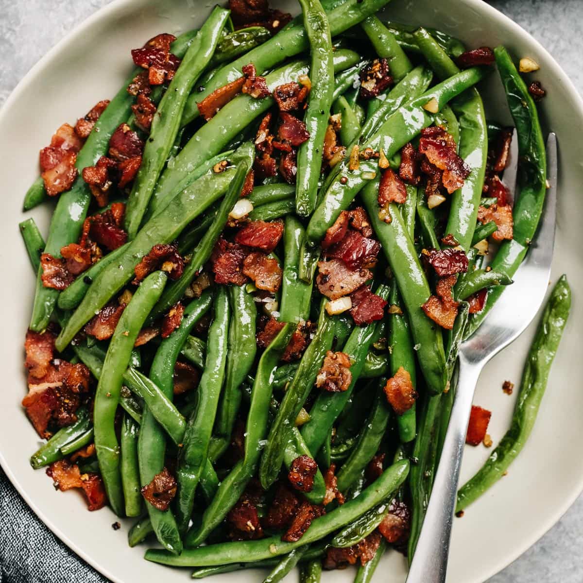 Quick & Easy Green Beans with Bacon