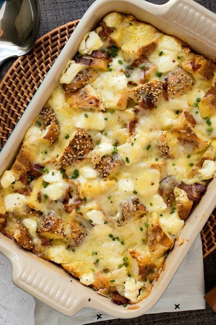 Everything Bagel Breakfast Casserole