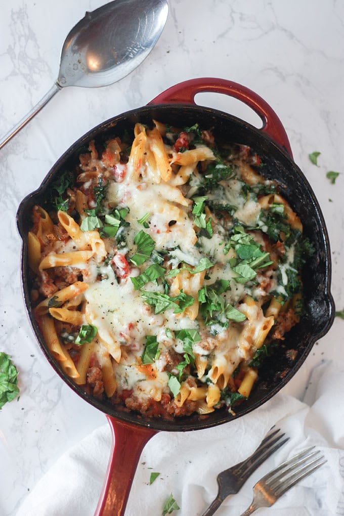 Italian Sausage and Kale Pasta Bake