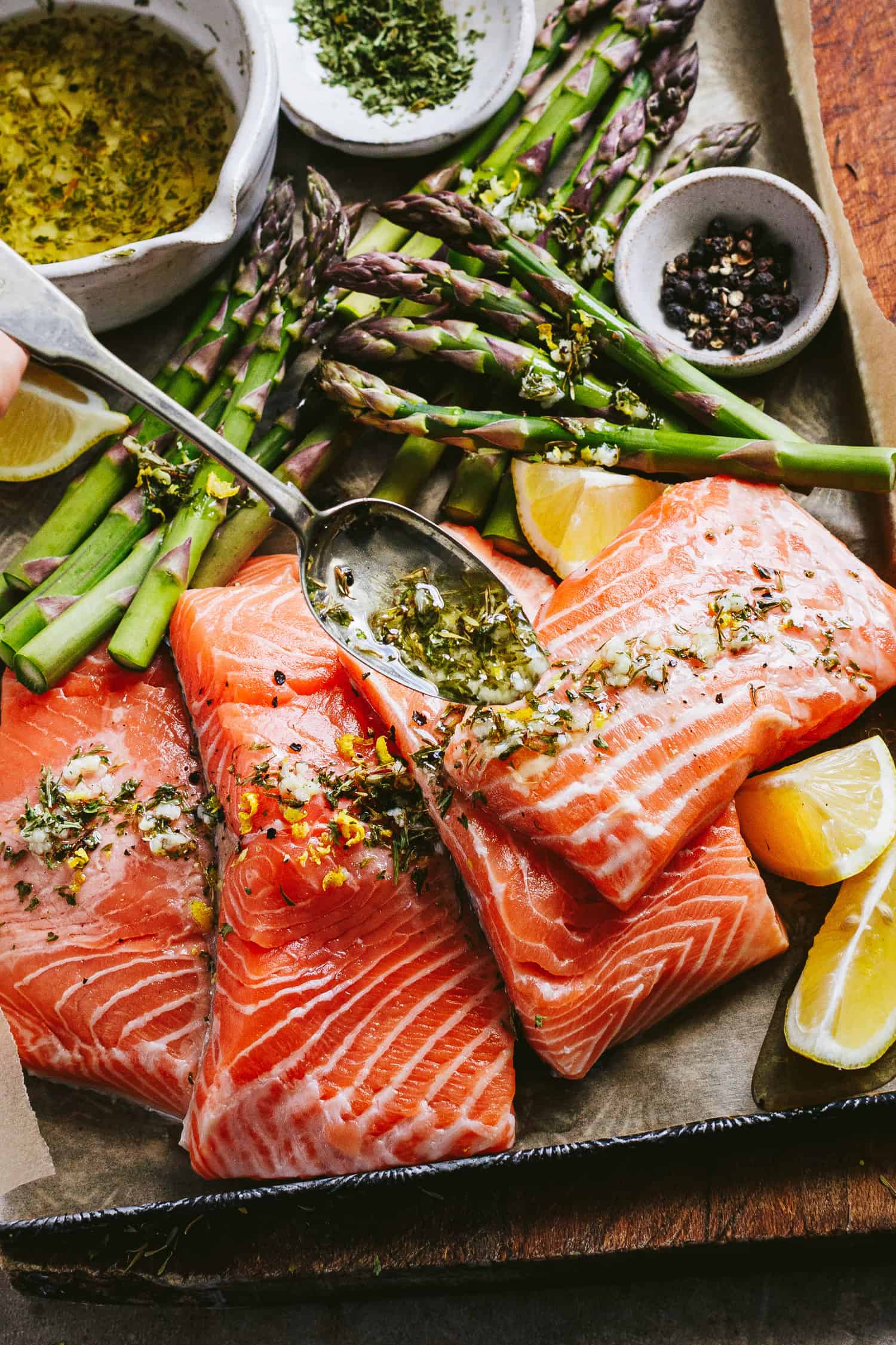 Sheet Pan Lemon-Herb Salmon with Asparagus