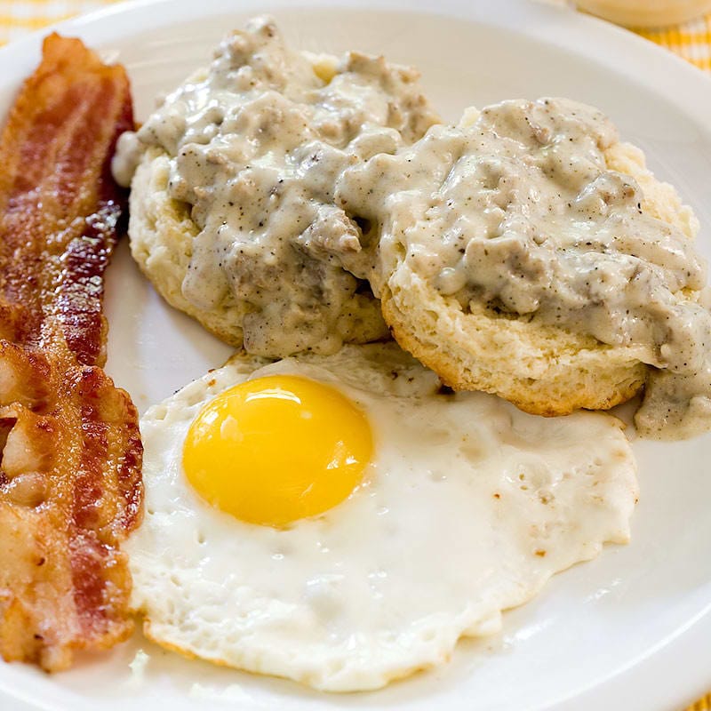 Buttermilk Biscuits and Sausage Gravy