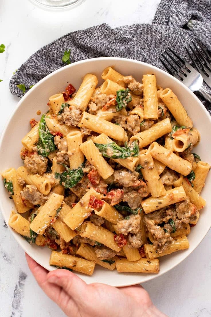 Creamy Tuscan Sausage Pasta
