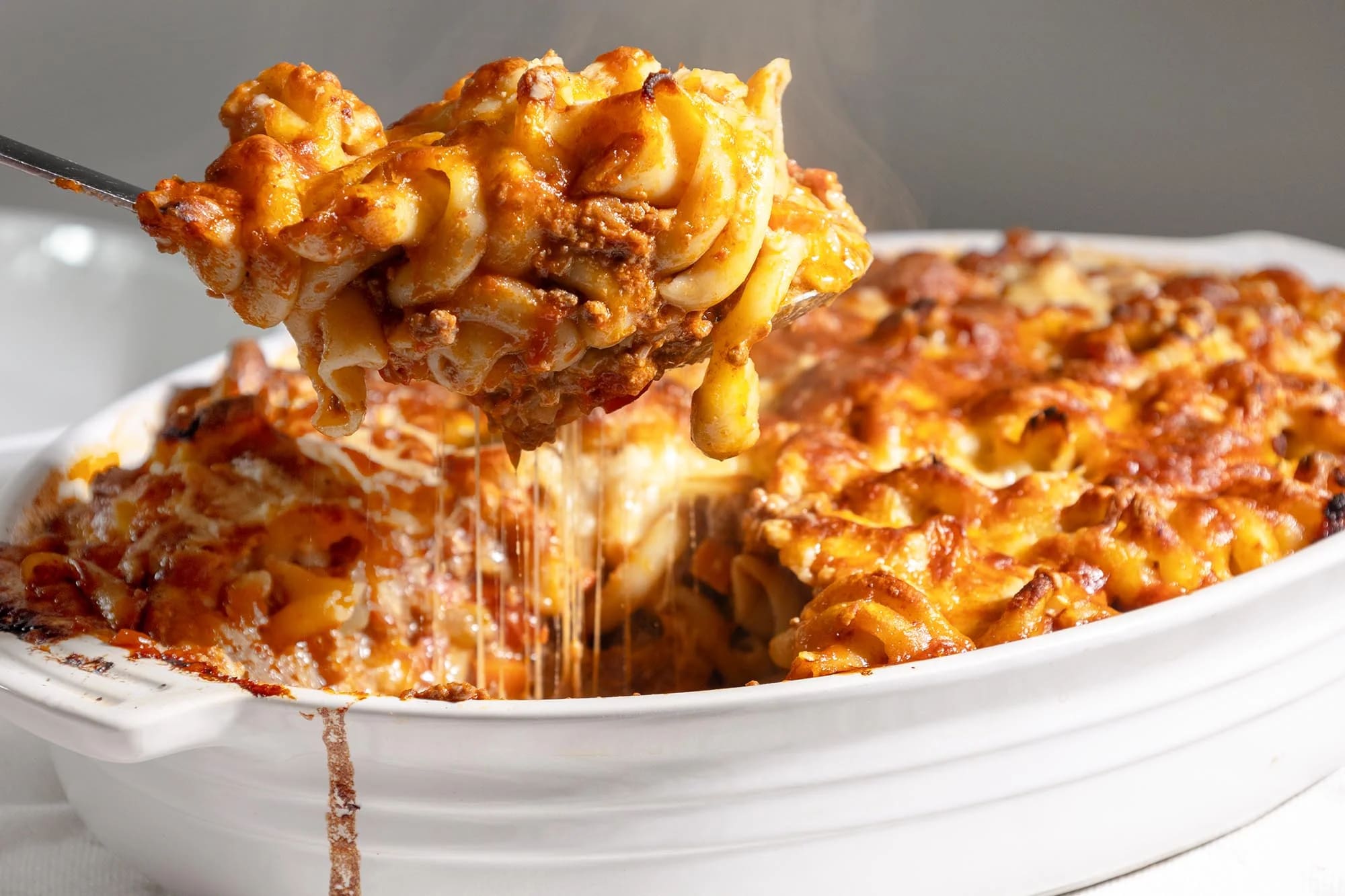 Cheesy Baked Ziti Bolognese
