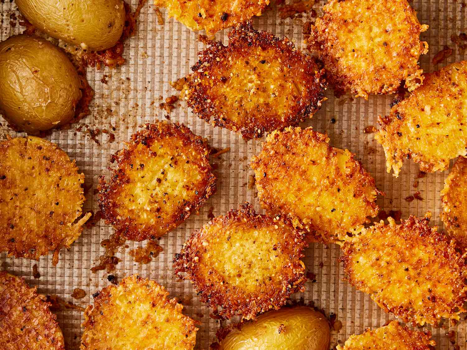 Crispy Parmesan Crusted Potatoes