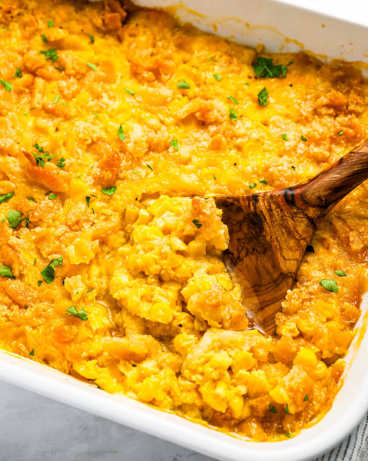 Cheesy Scalloped Corn Casserole