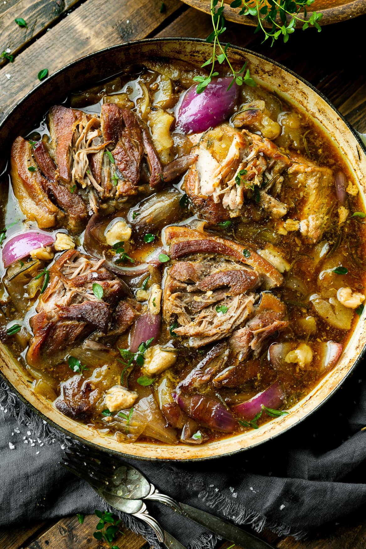 Apple Cider Braised Pork Shoulder