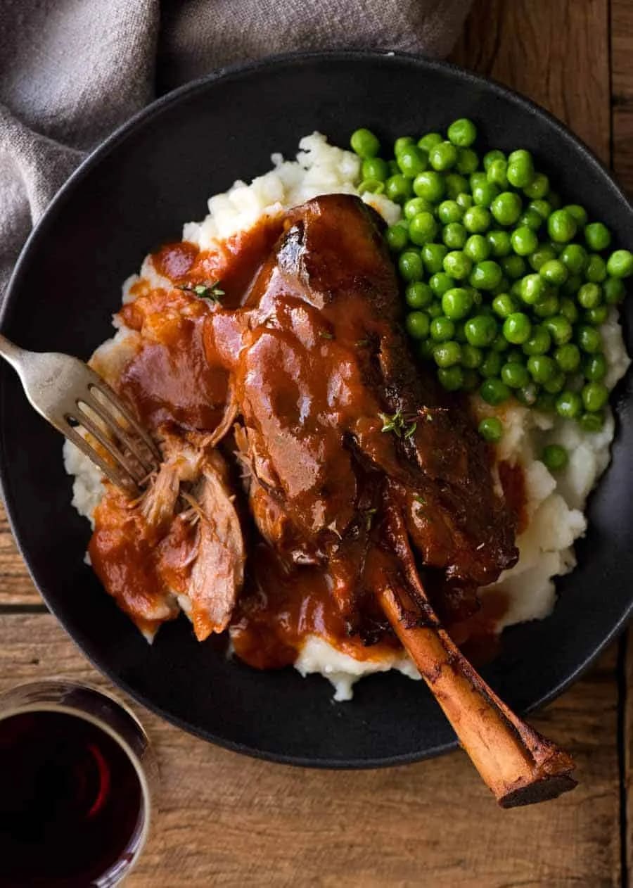 Lamb Shanks in Red Wine Sauce