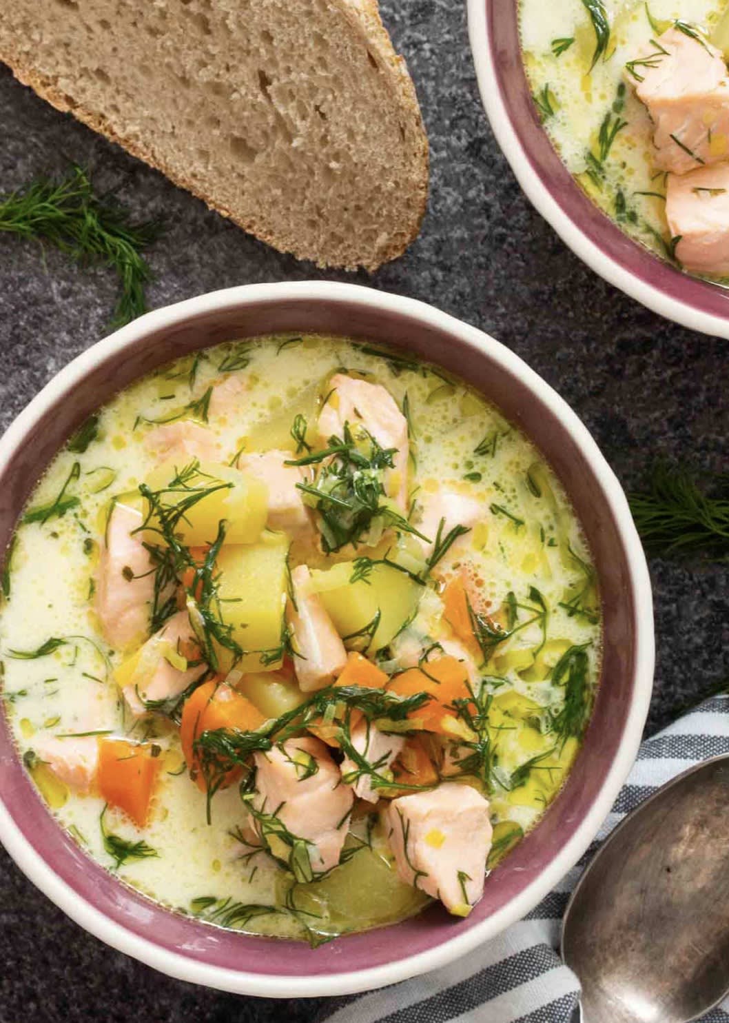 Finnish Salmon Soup (Lohikeitto)