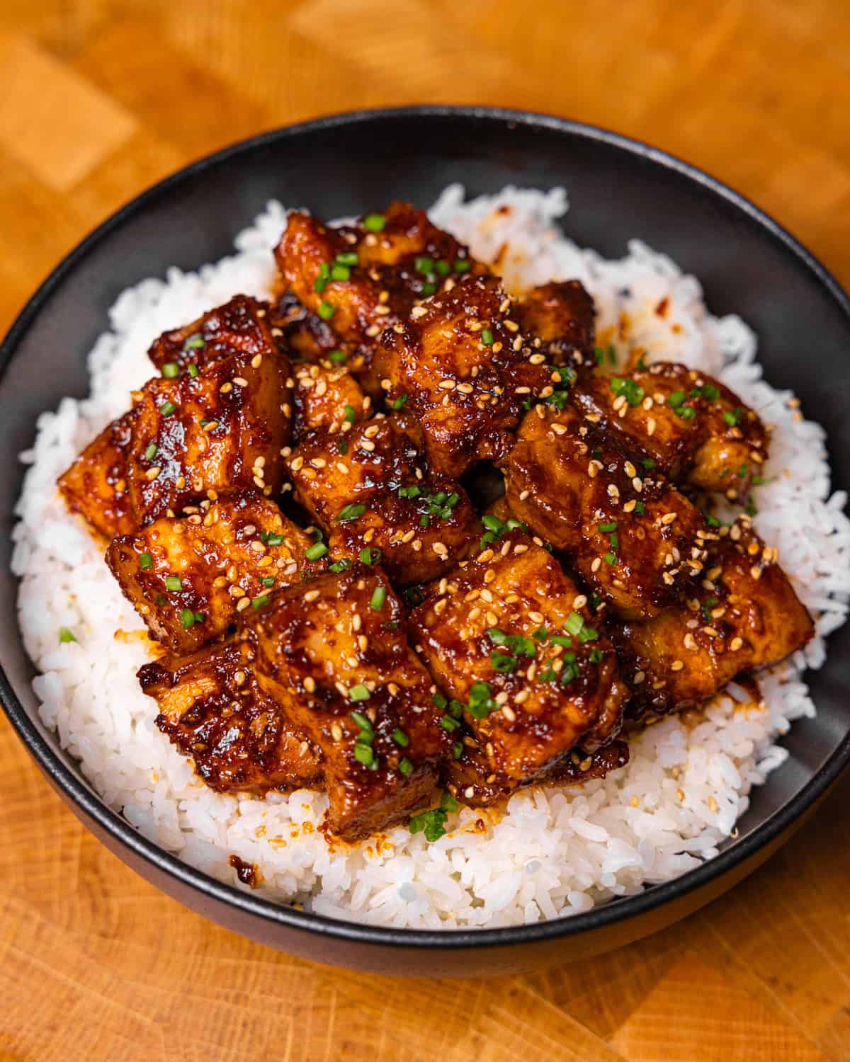 Sticky Garlic Pork Bites