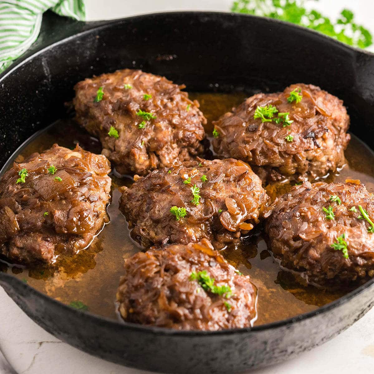 French Onion Salisbury Steaks