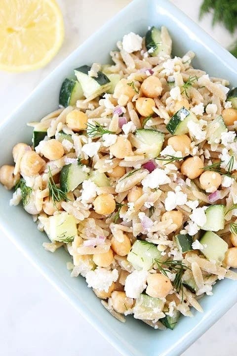 Lemon Dill Chickpea Orzo Salad