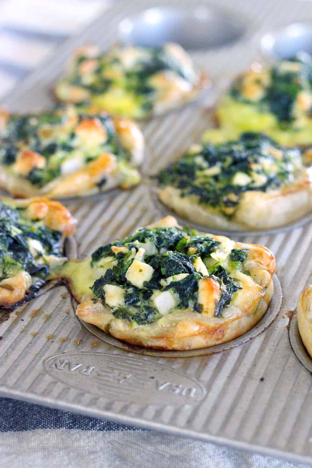 Mini Spinach Feta Quiche