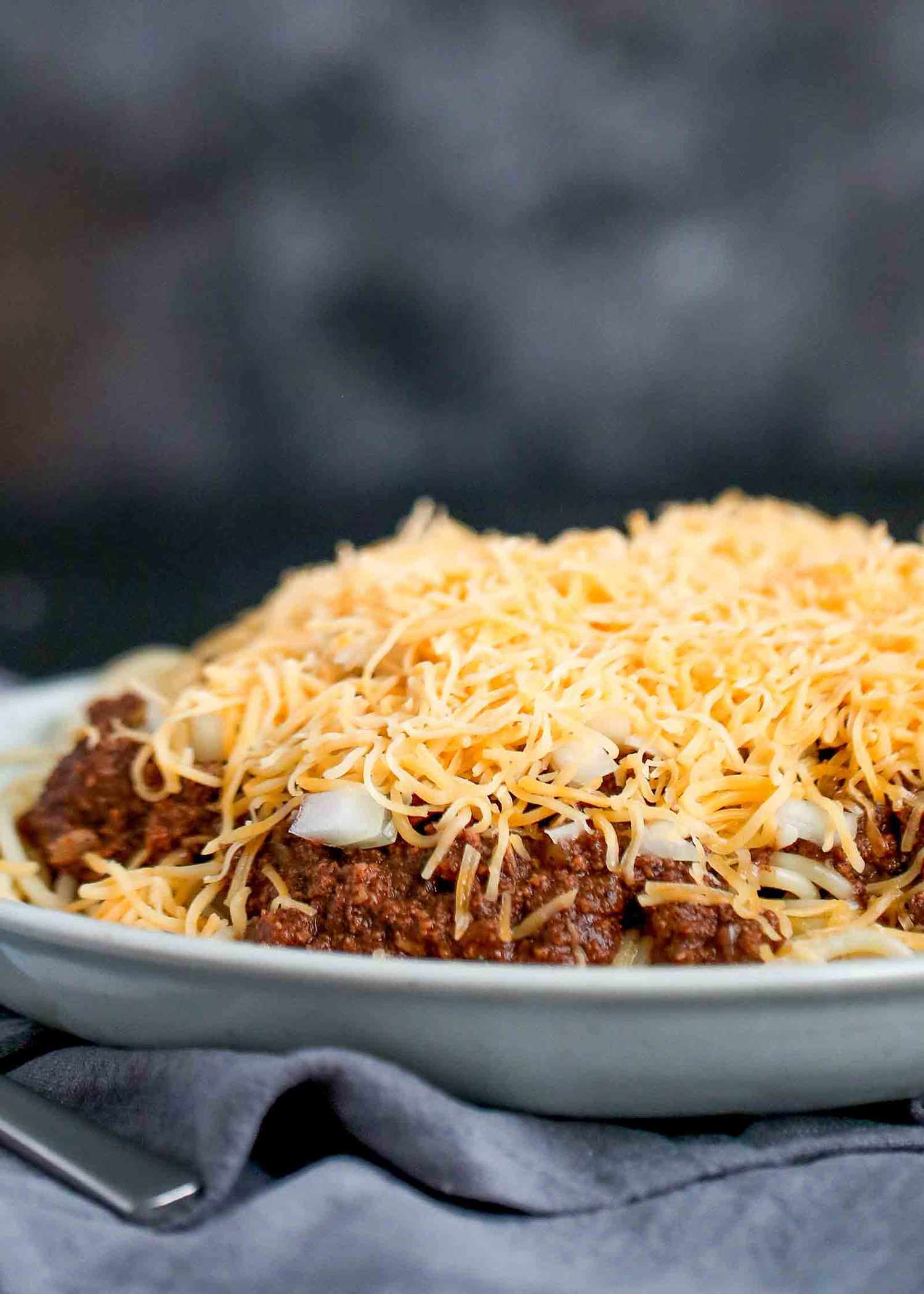 One-Pot Cincinnati Chili Spaghetti Bake