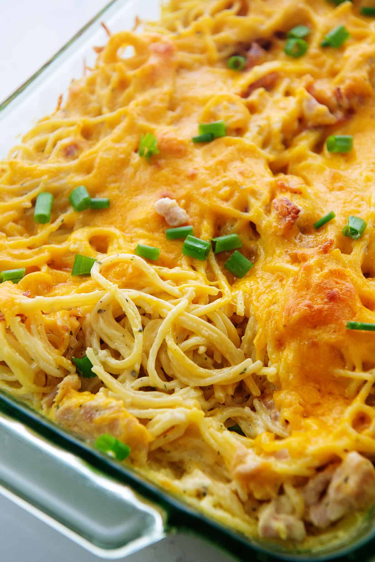 Crack Chicken Spaghetti Bake