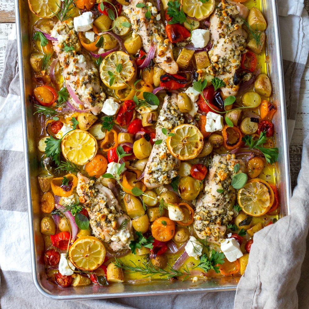 One Pan Lemon Herb Chicken and Vegetables
