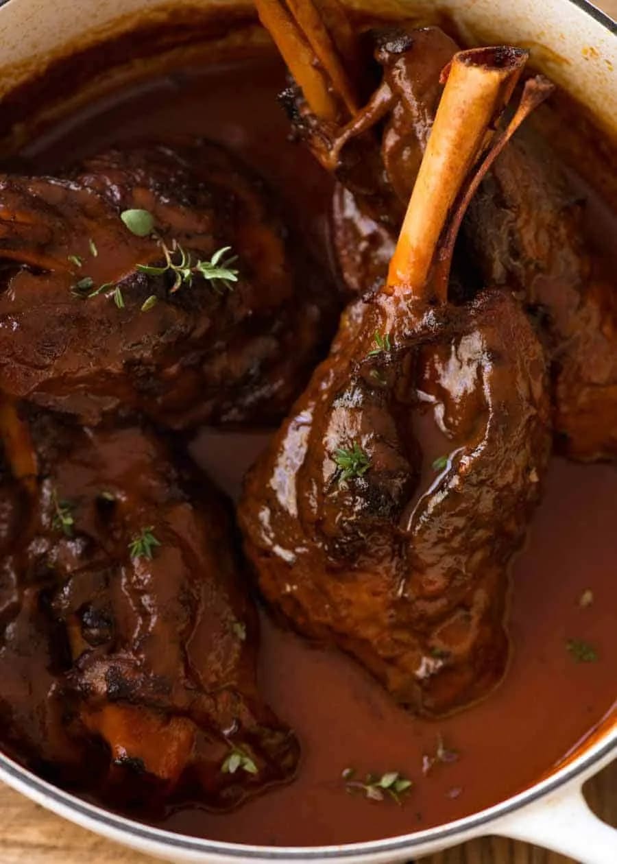 Lamb Shanks in Red Wine Sauce