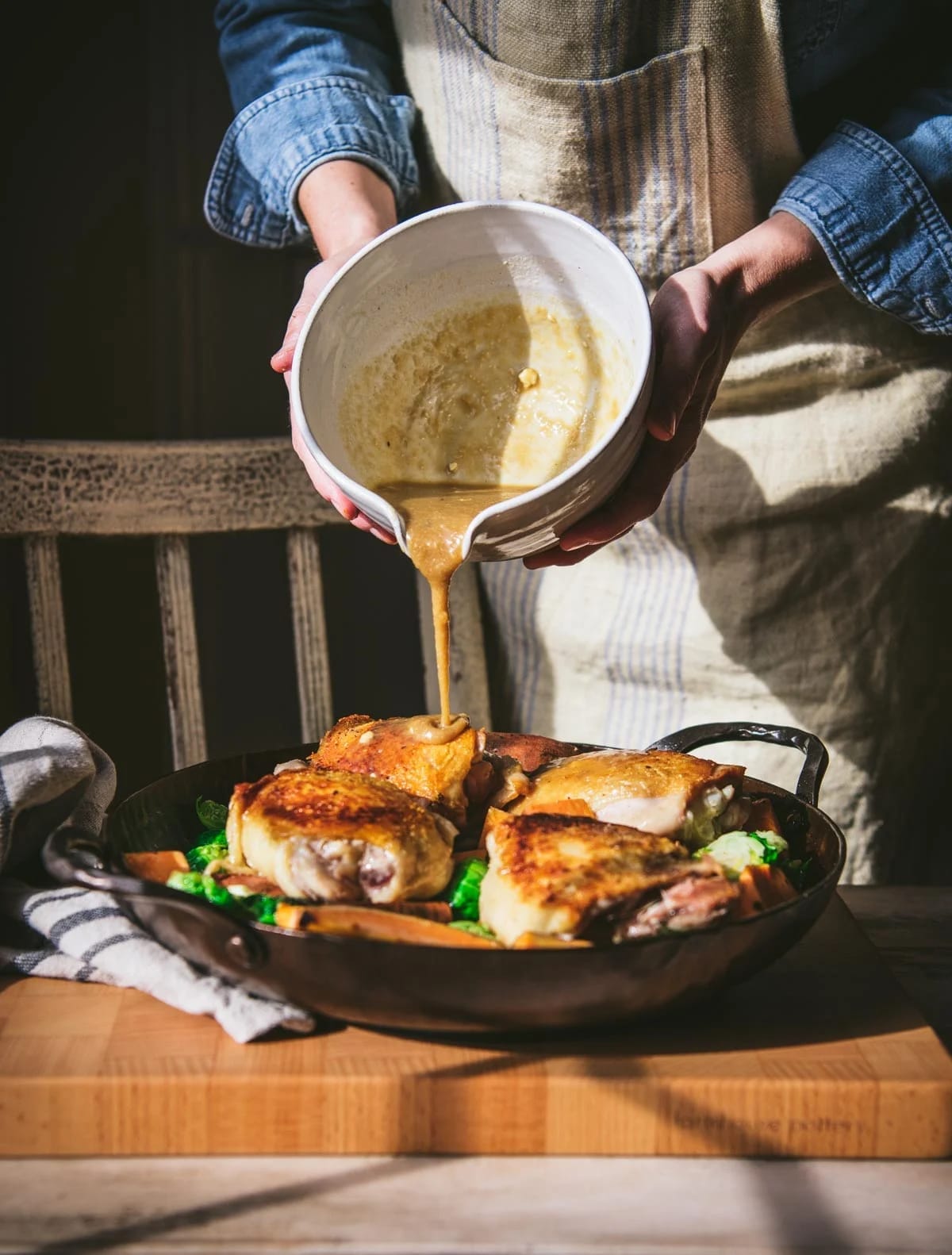 Maple Roasted Chicken Thighs with Veggies