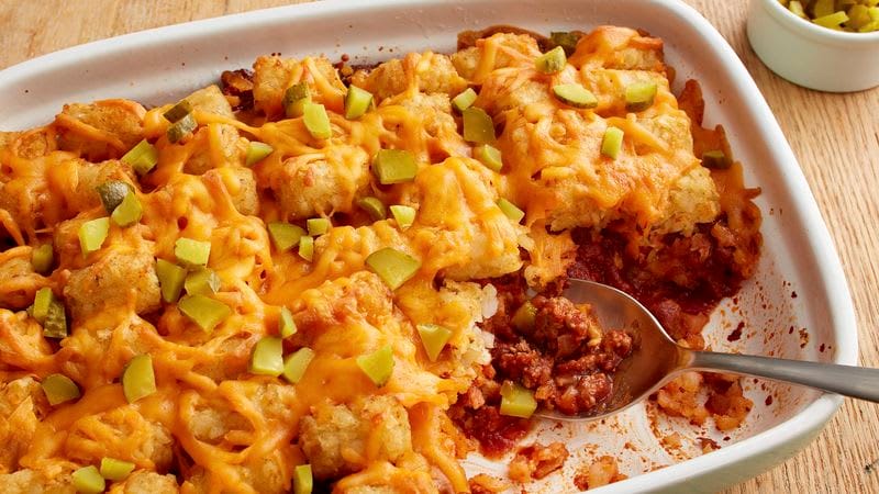 Sloppy Joe Tater Tot Casserole