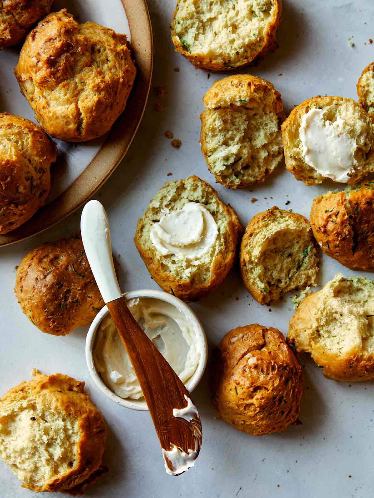 Sour Cream and Chive Drop Biscuits