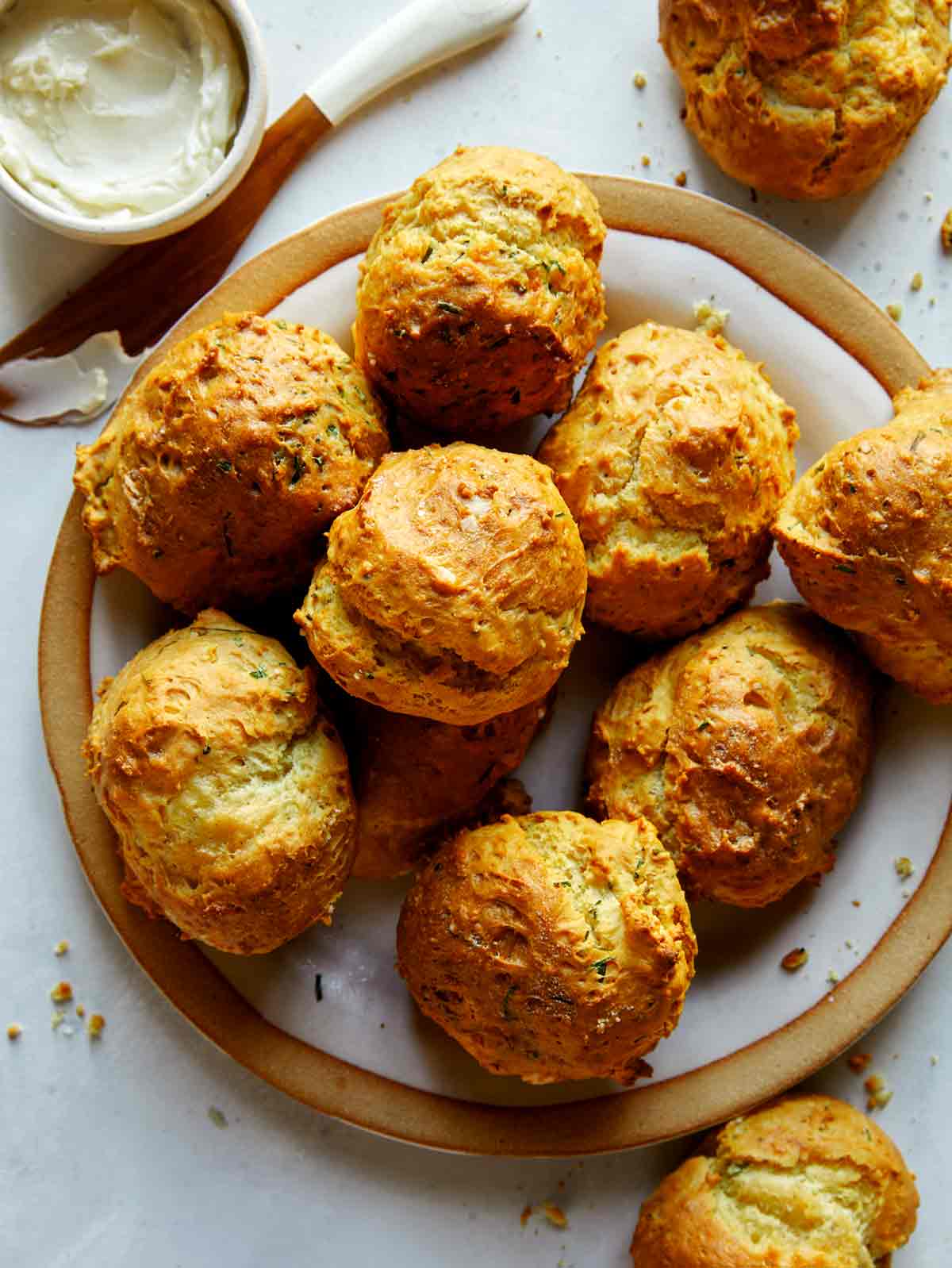 Sour Cream and Chive Drop Biscuits