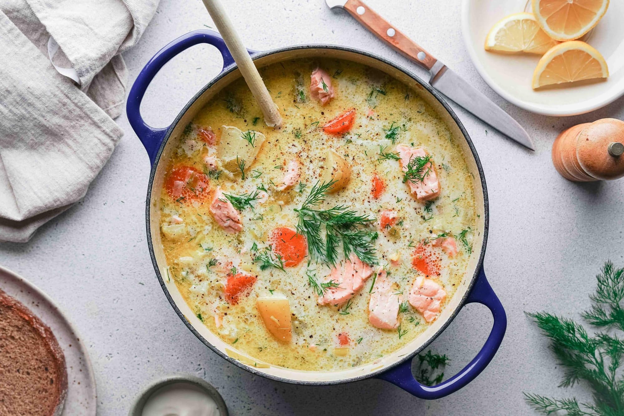 Finnish Salmon Soup (Lohikeitto)