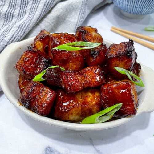 Sticky Garlic Pork Bites