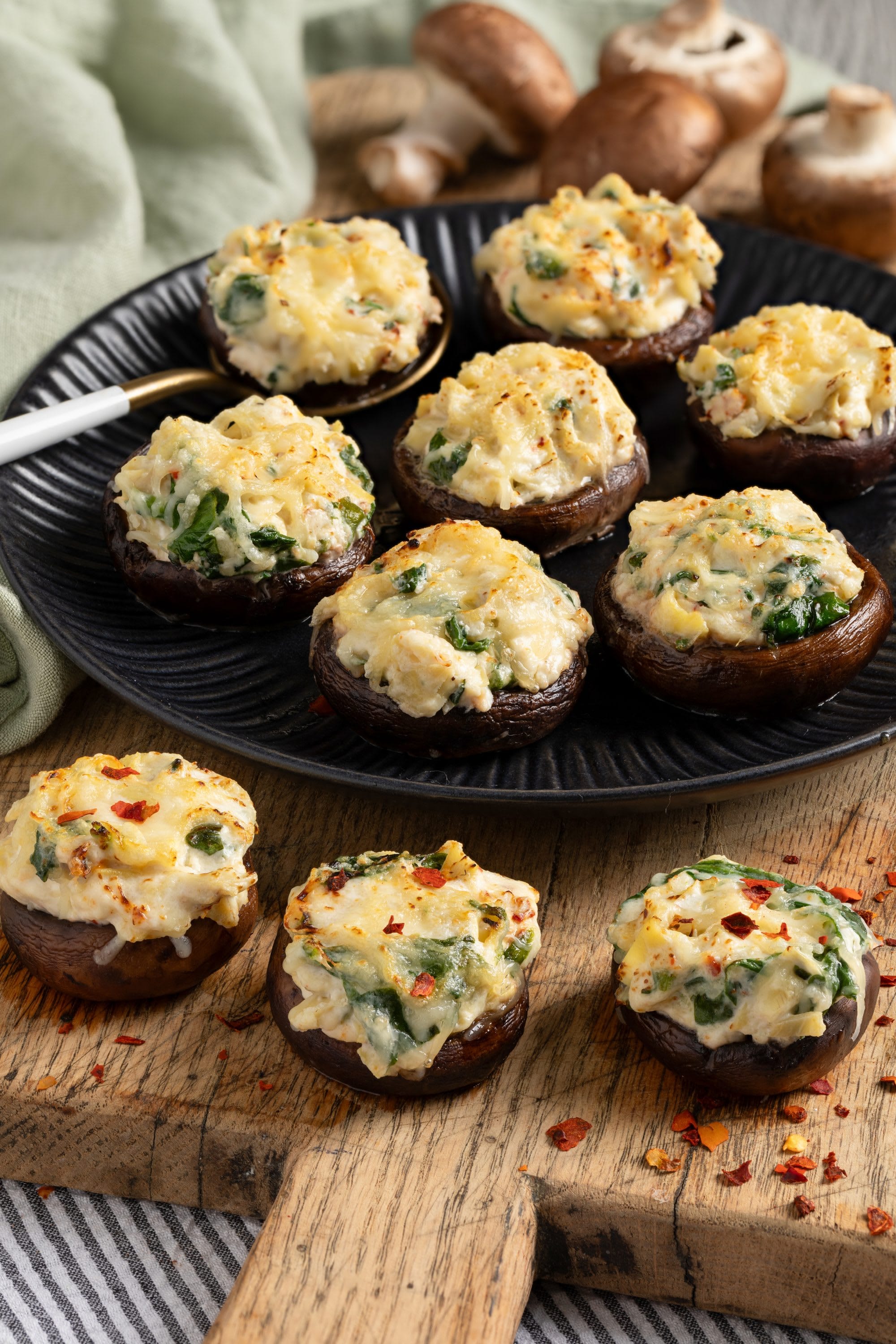 Artichoke Stuffed Mushrooms