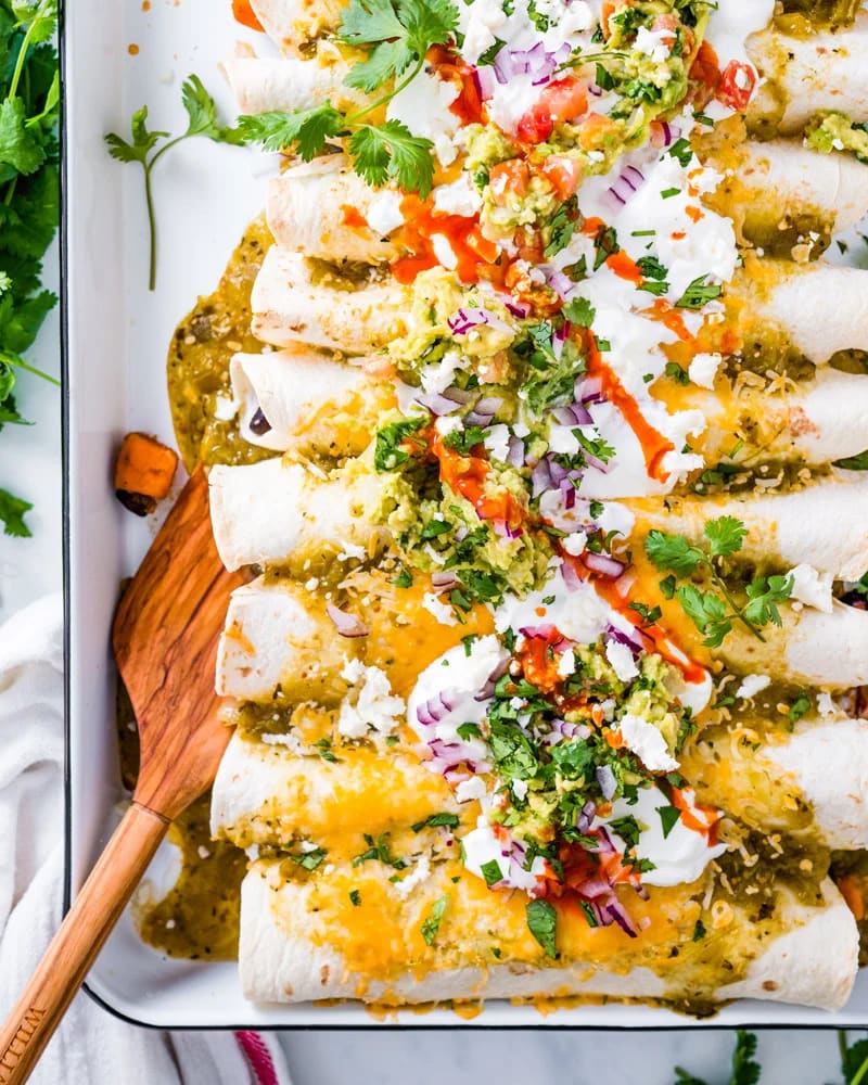 Sweet Potato and Black Bean Enchiladas