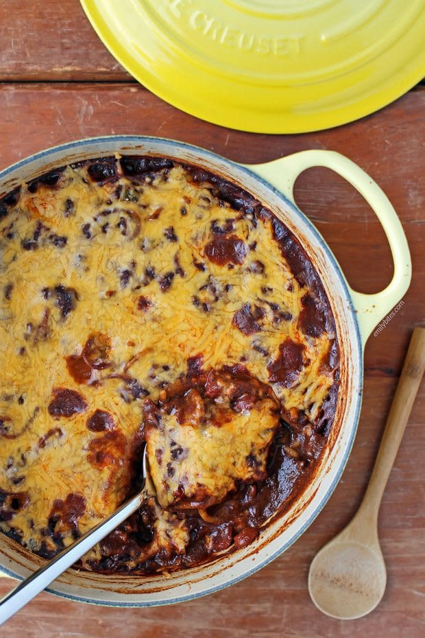 One-Pot Cincinnati Chili Spaghetti Bake