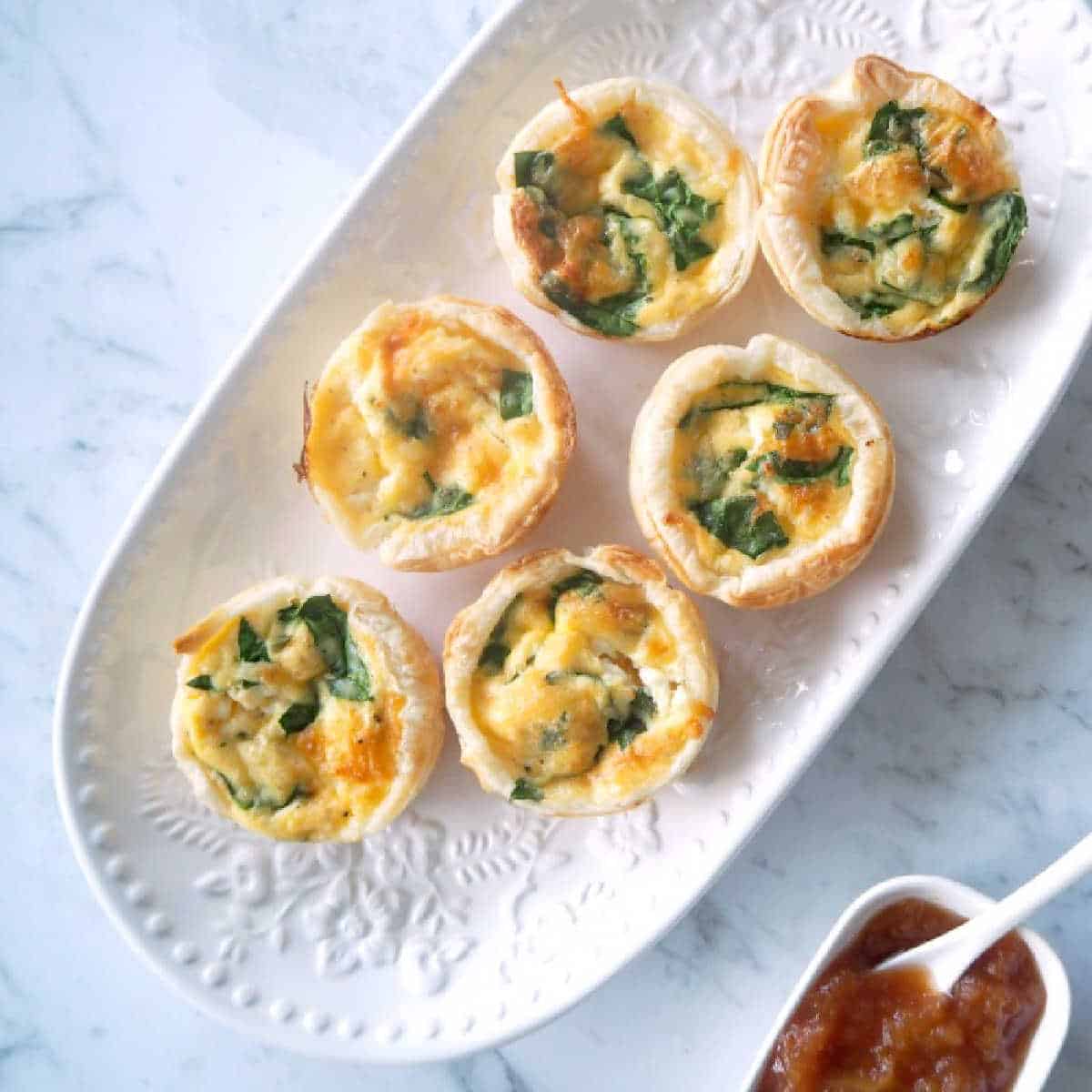 Mini Spinach Feta Quiche