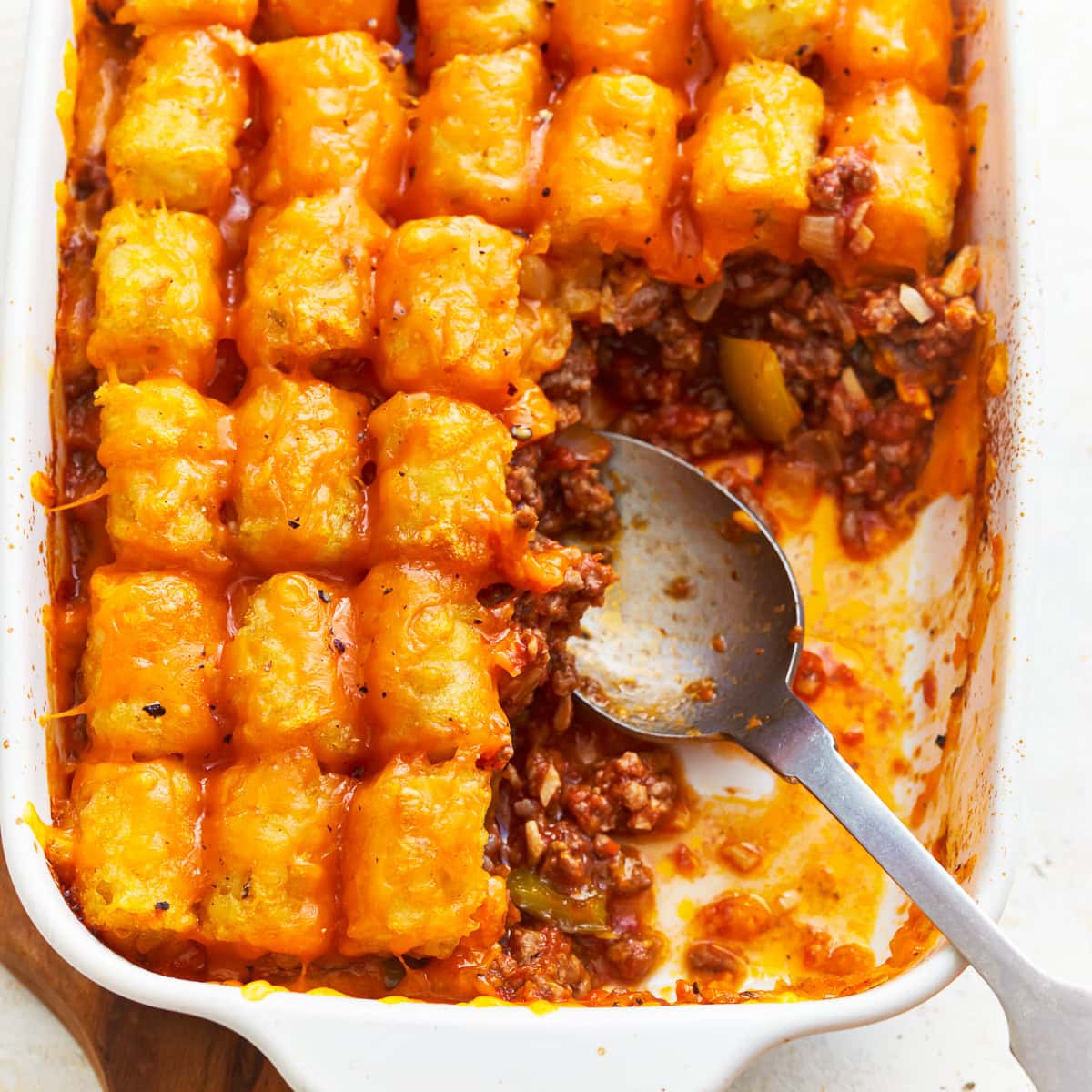 Sloppy Joe Tater Tot Casserole