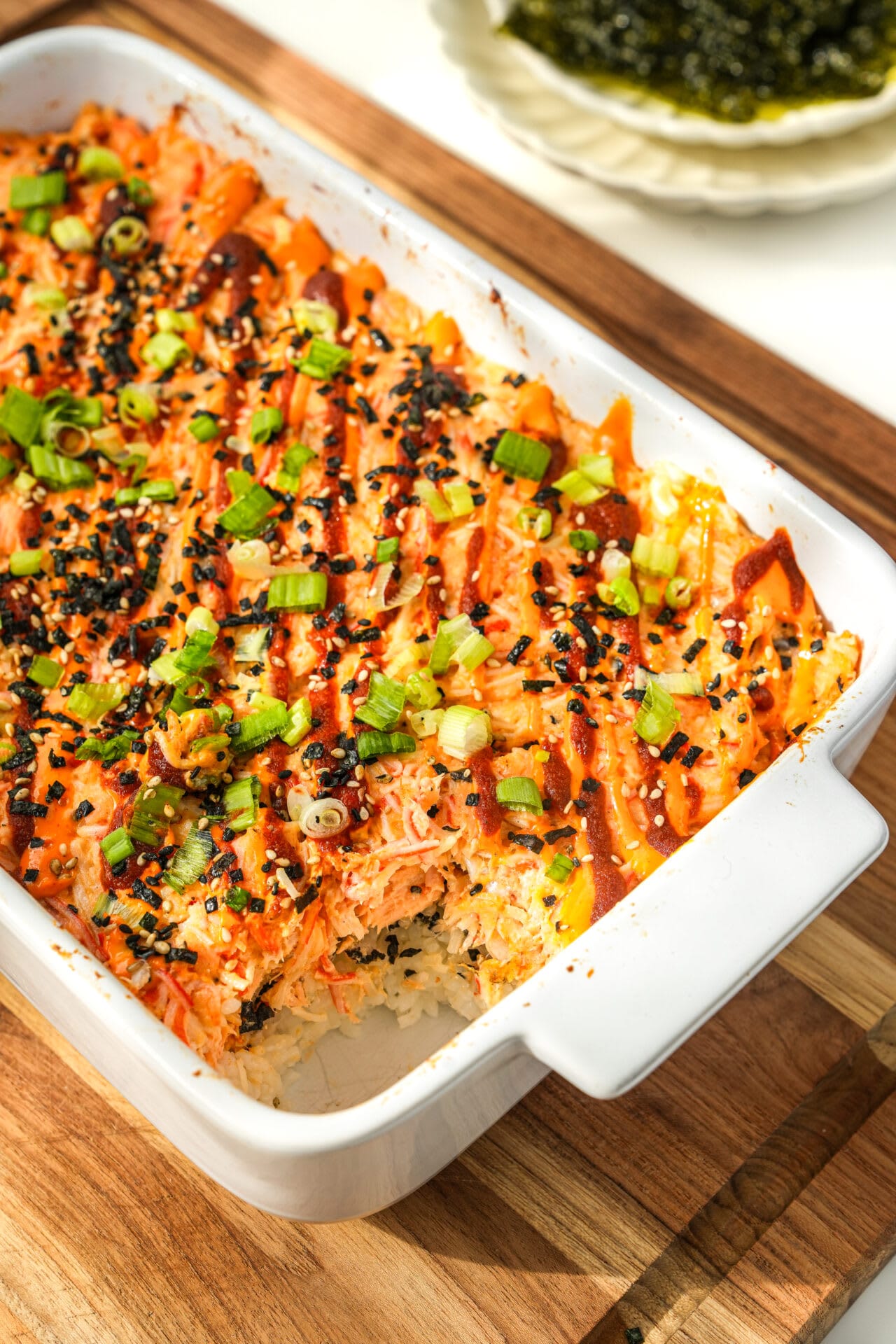 Easy Salmon Sushi Bake