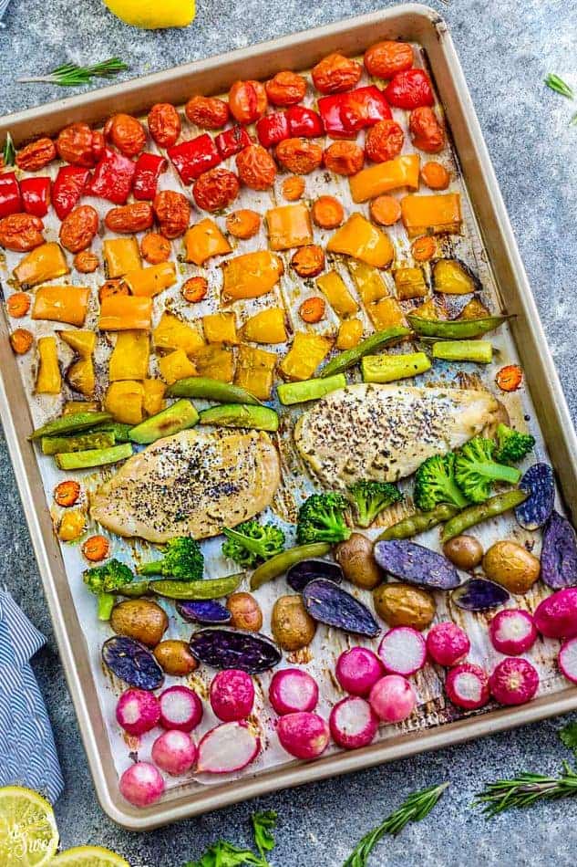 One Pan Lemon Herb Chicken and Vegetables