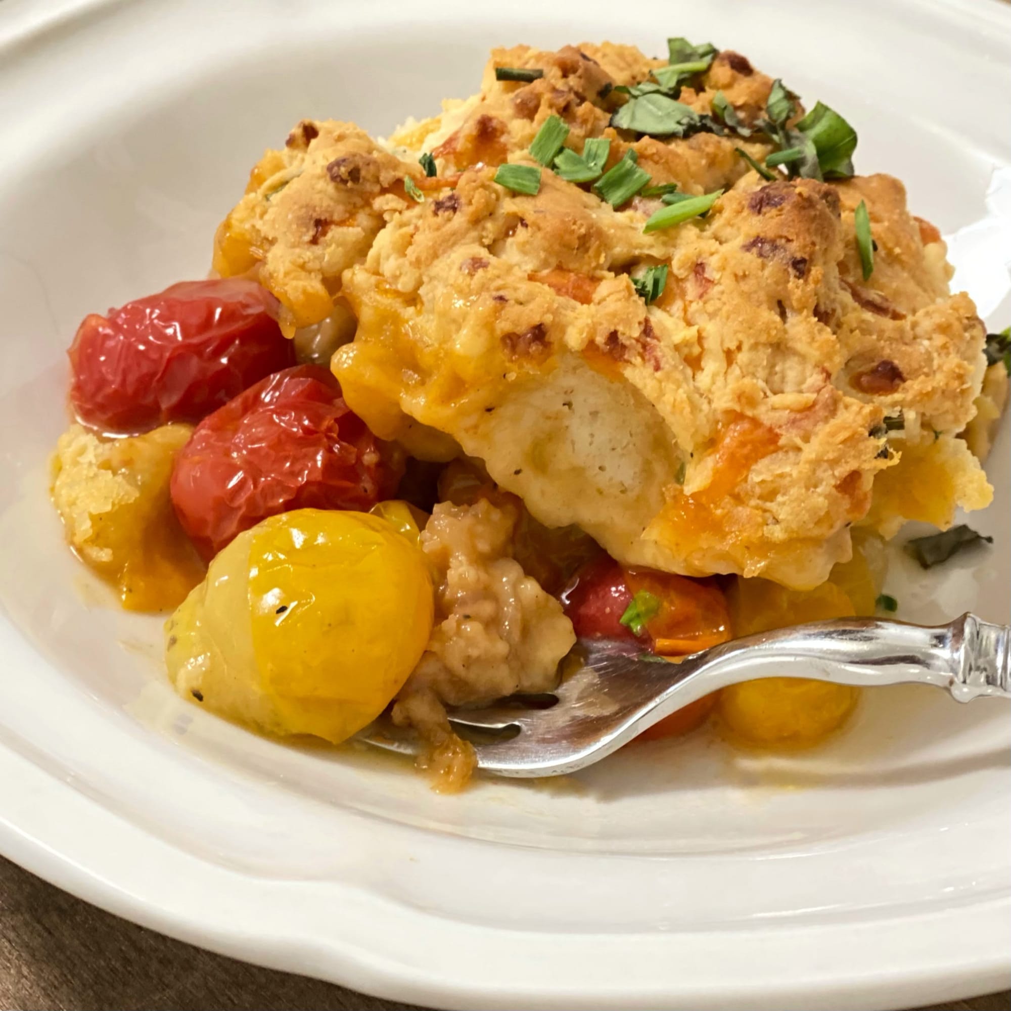 Savory Tomato Cobbler