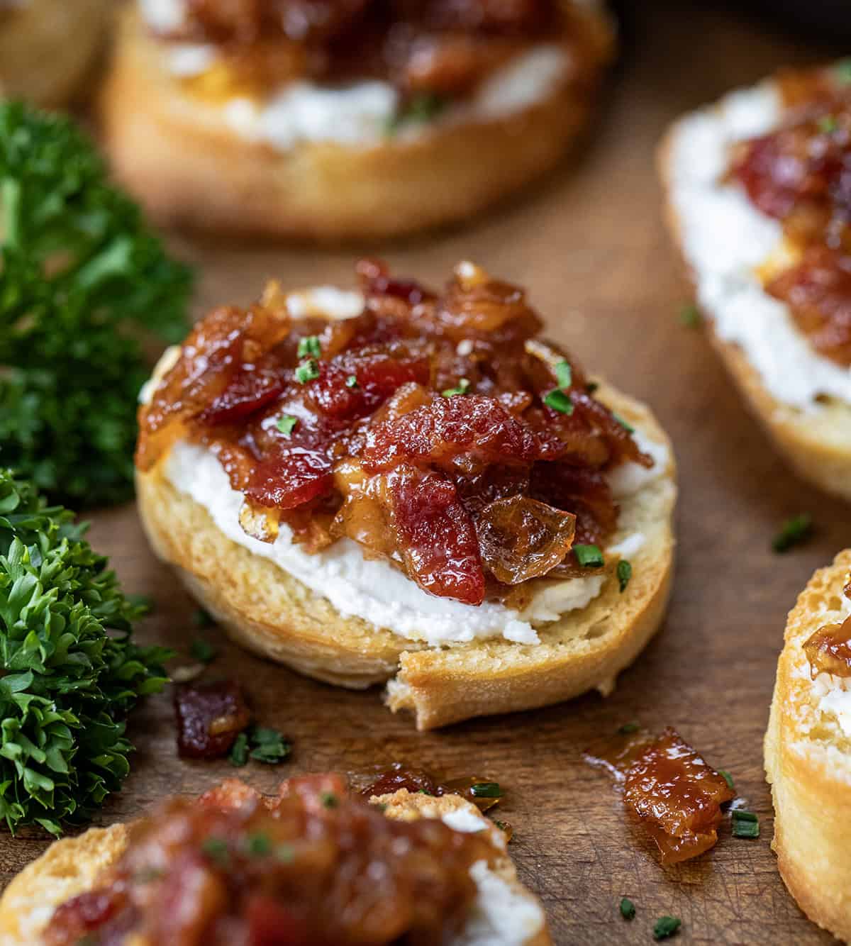 Bourbon Bacon Jam Crostini