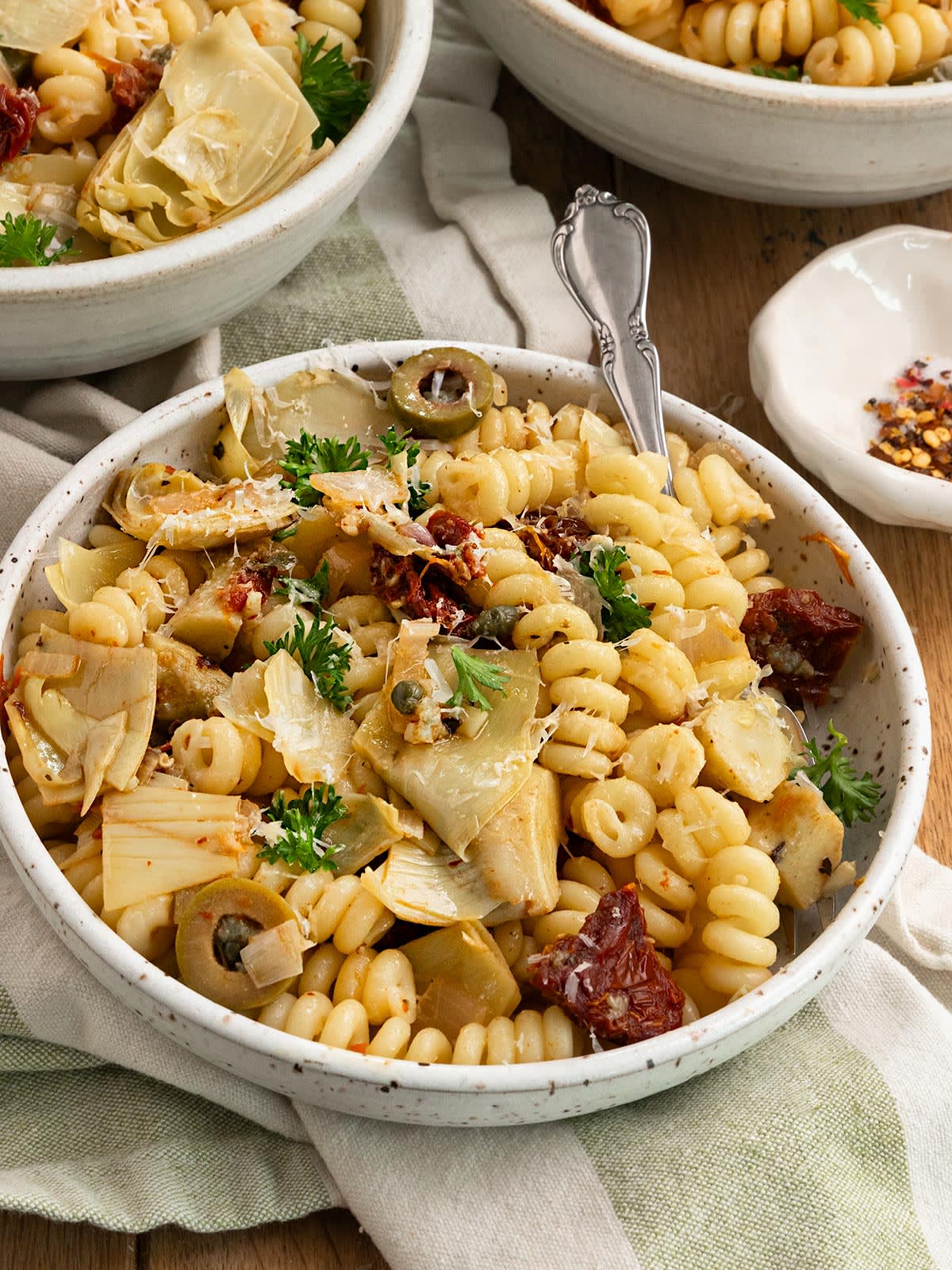 Sun-Dried Tomato and Artichoke Pasta