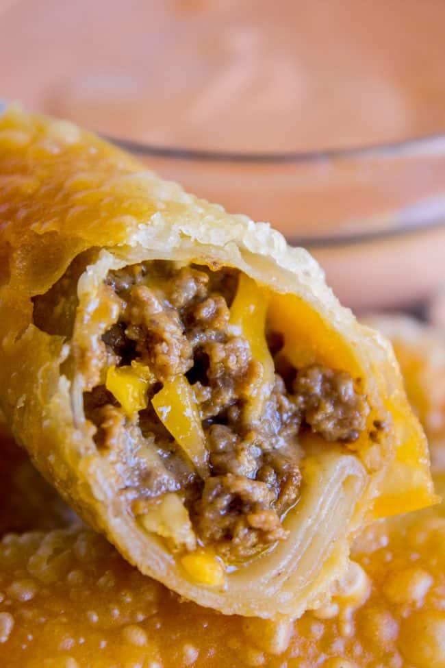 Cheeseburger Egg Rolls