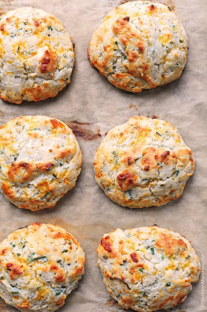 Sour Cream and Chive Drop Biscuits