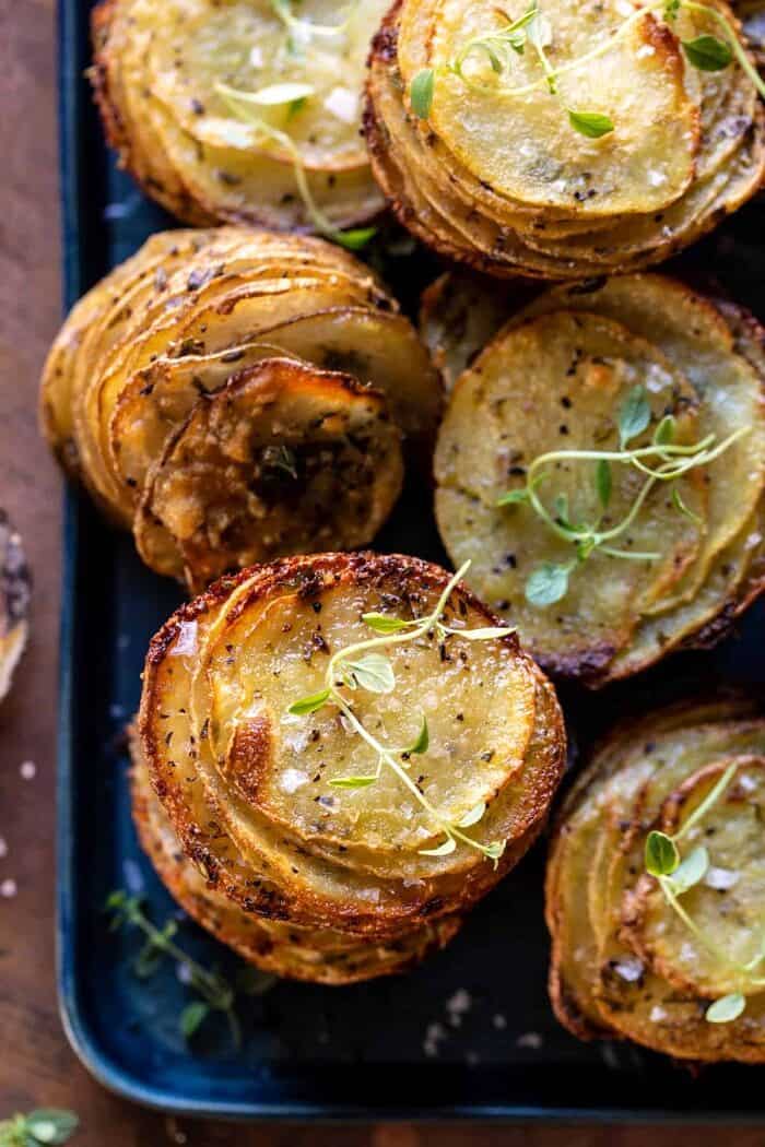 Crispy Cheesy Potato Stacks