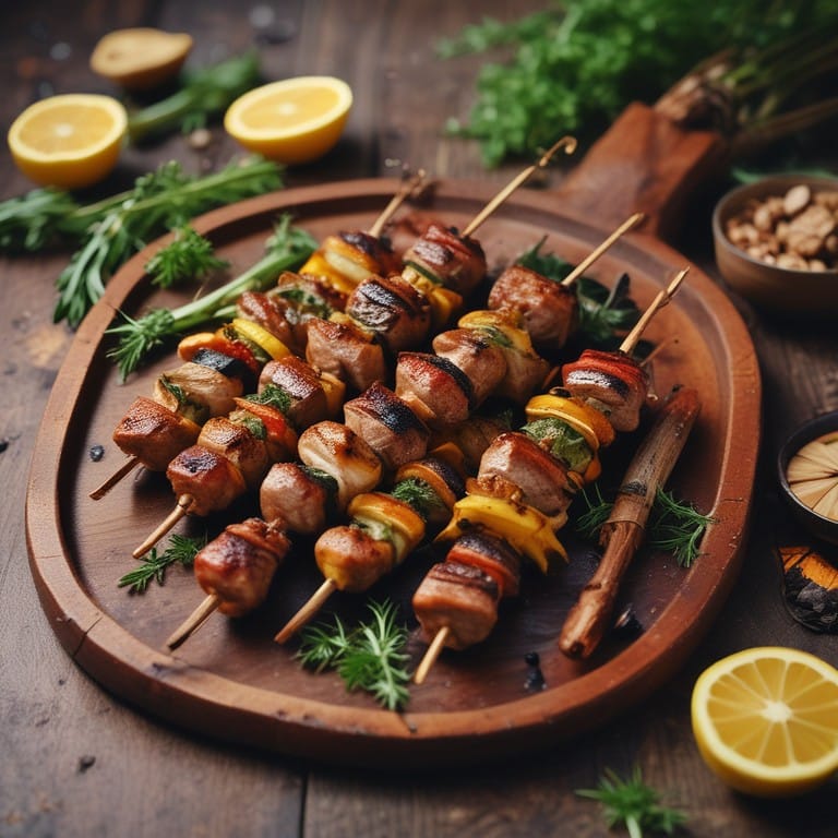 a grilled rat skewers with recipe