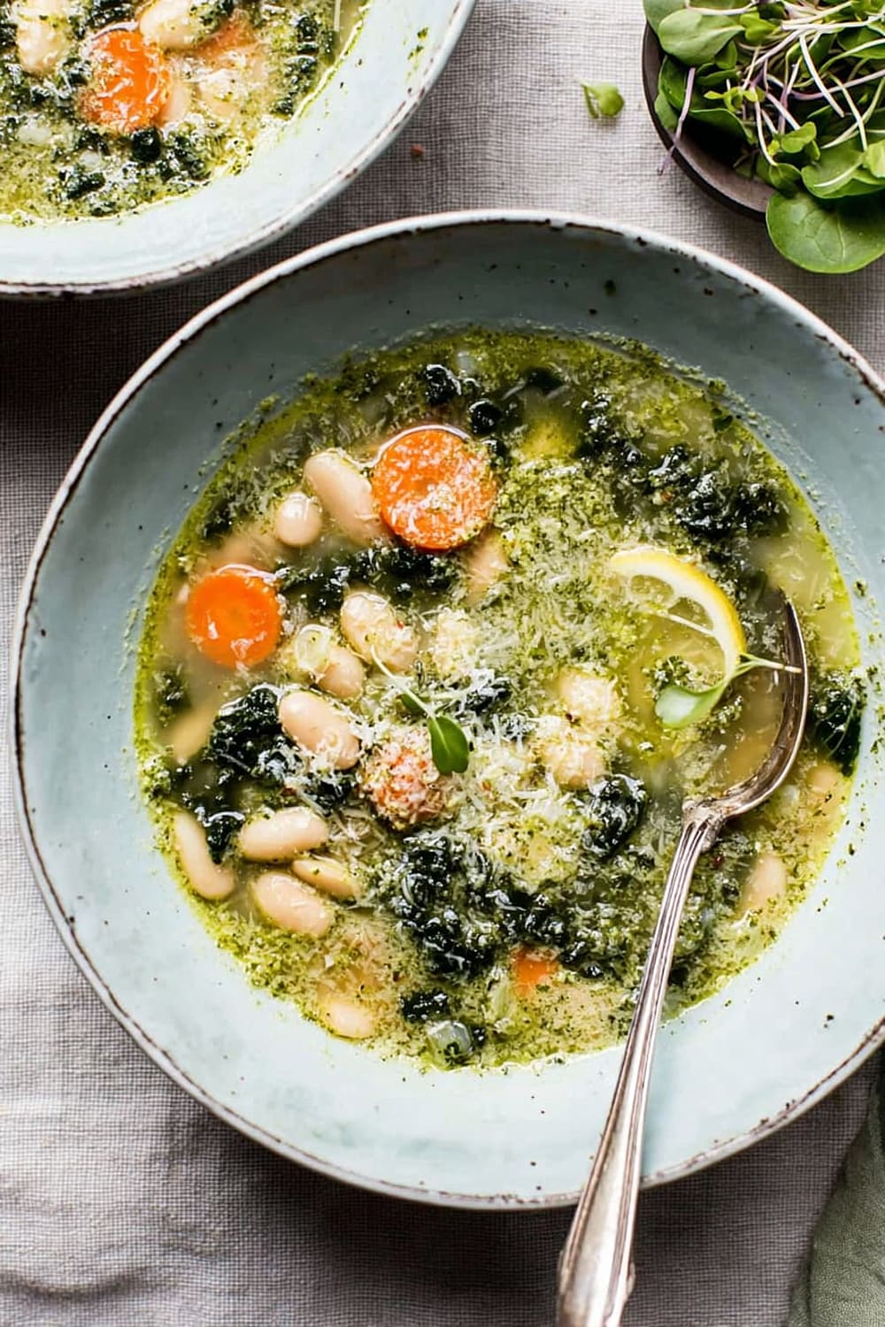 Crockpot Tuscan White Bean and Lemon Soup