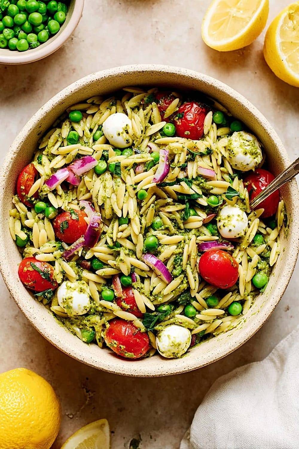 Easy Orzo Pesto Salad