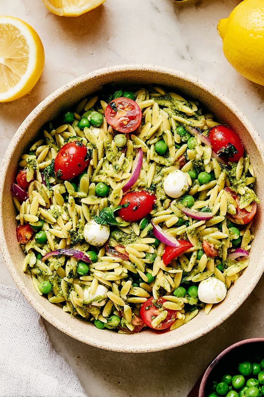 Easy Orzo Pesto Salad