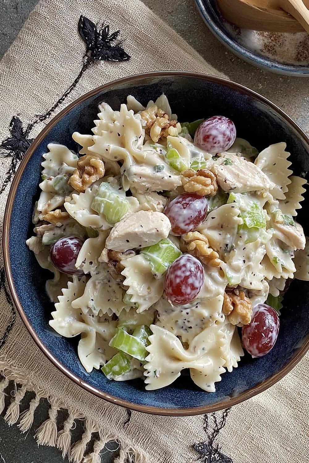 Chicken Grape Pasta Salad with Poppy Seed Dressing